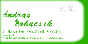 andras mohacsik business card